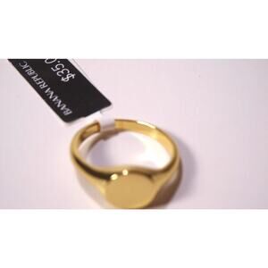 NWT Banana Republic Women's Gold Signet Ring Sz 38 Sz 5